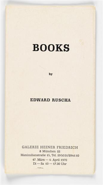 RUSCHA, EDWARD. Royal Road Test.